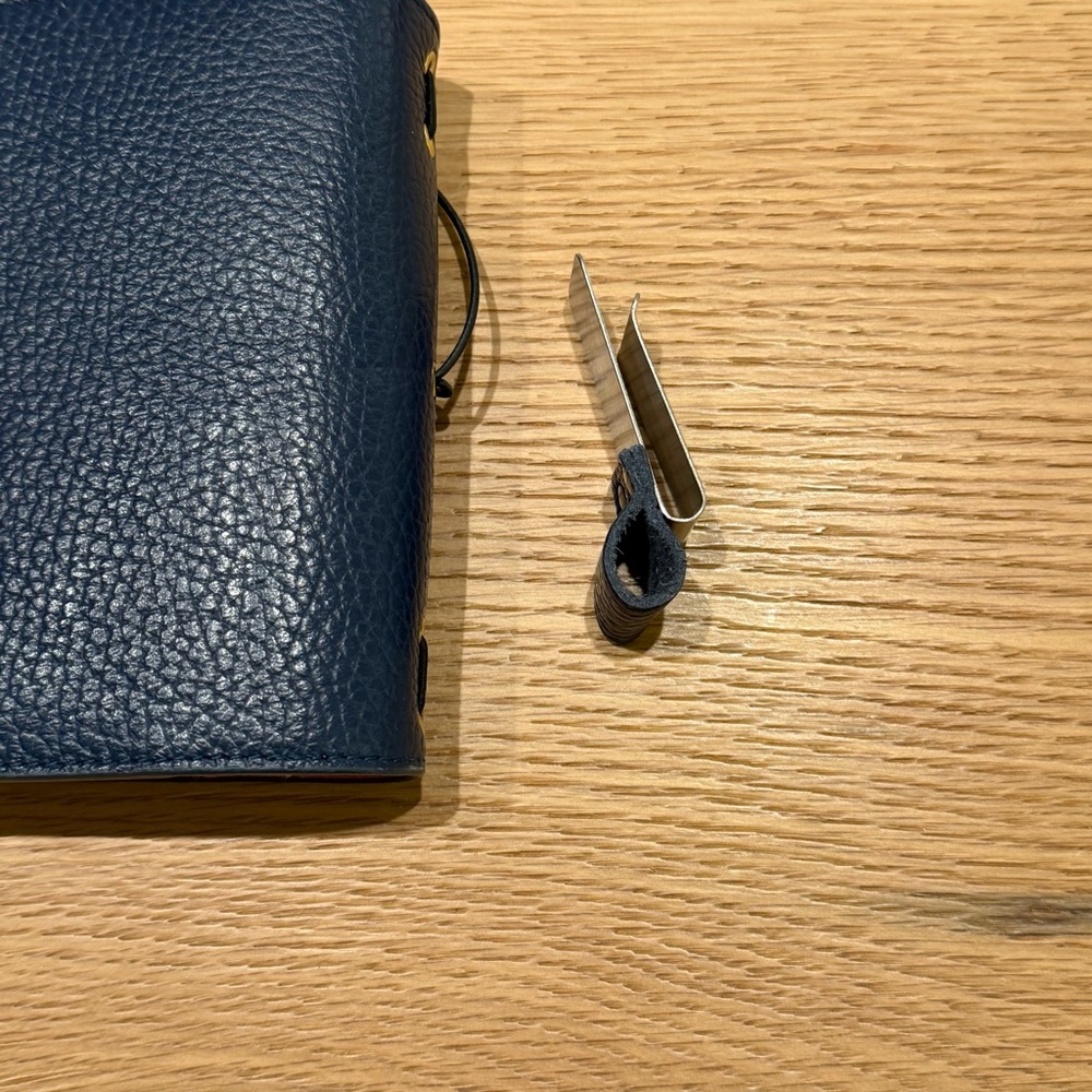 Navy Blue Leather Notebook Cover - Picture 12 of 12